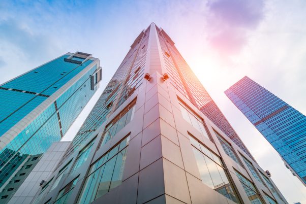 High-rise buildings in downtown Chengdu, China