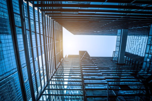Low angle shot of modern architecture