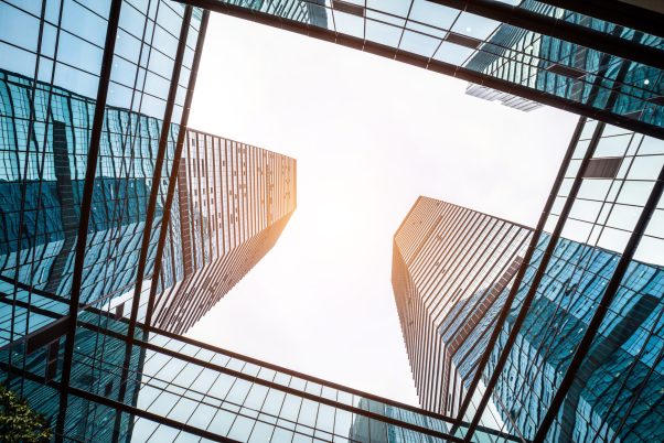 Low angle shot of modern architecture